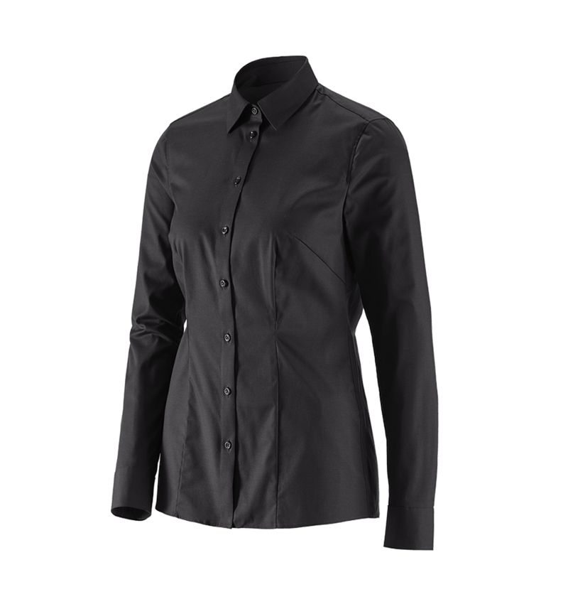 Shirts, Pullover & more: e.s. Business blouse cotton str. lad. regular fit + black 2