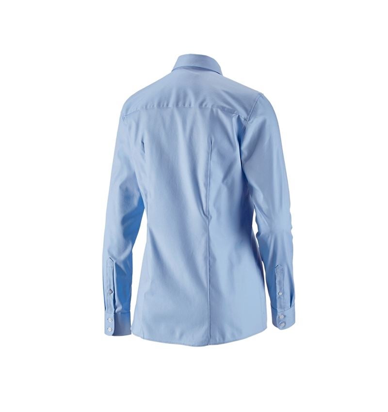 T-Shirts, Pullover & Skjorter: e.s. Businessbluse cotton stretch dam. regular fit + frostblå 3
