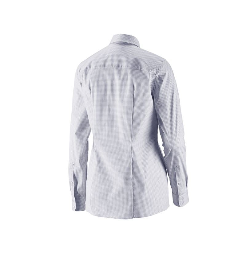 T-Shirts, Pullover & Skjorter: e.s. Businessbluse cotton stretch dam. regular fit + tågegrå  ternet 3