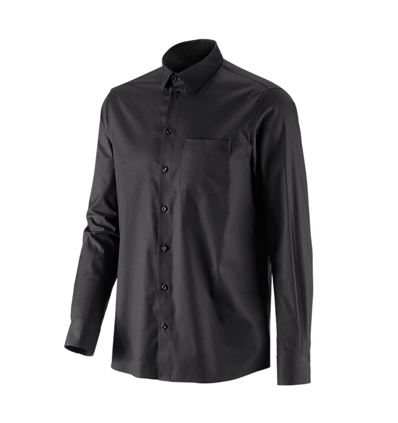 T-Shirts, Pullover & Skjorter: e.s. Business skjorte cotton stretch, comfort fit + sort 4