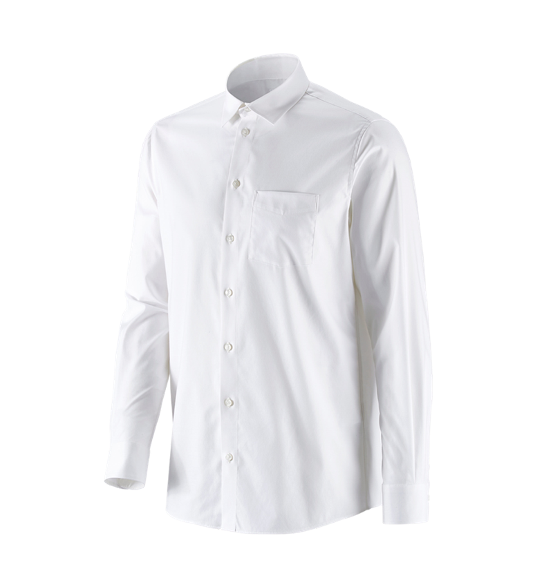 T-Shirts, Pullover & Skjorter: e.s. Business skjorte cotton stretch, comfort fit + hvid 4