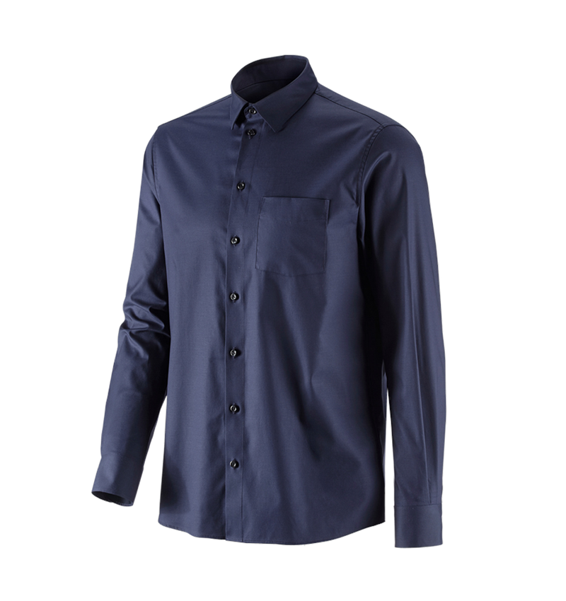 Emner: e.s. Business skjorte cotton stretch, comfort fit + mørkeblå 4