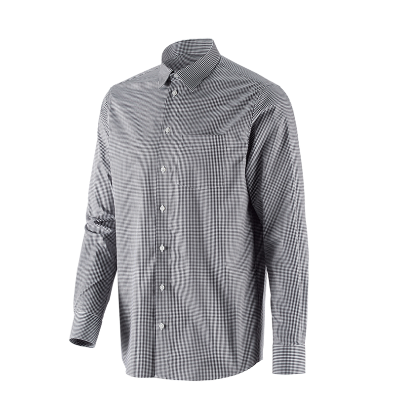 T-Shirts, Pullover & Skjorter: e.s. Business skjorte cotton stretch, comfort fit + sort ternet 4