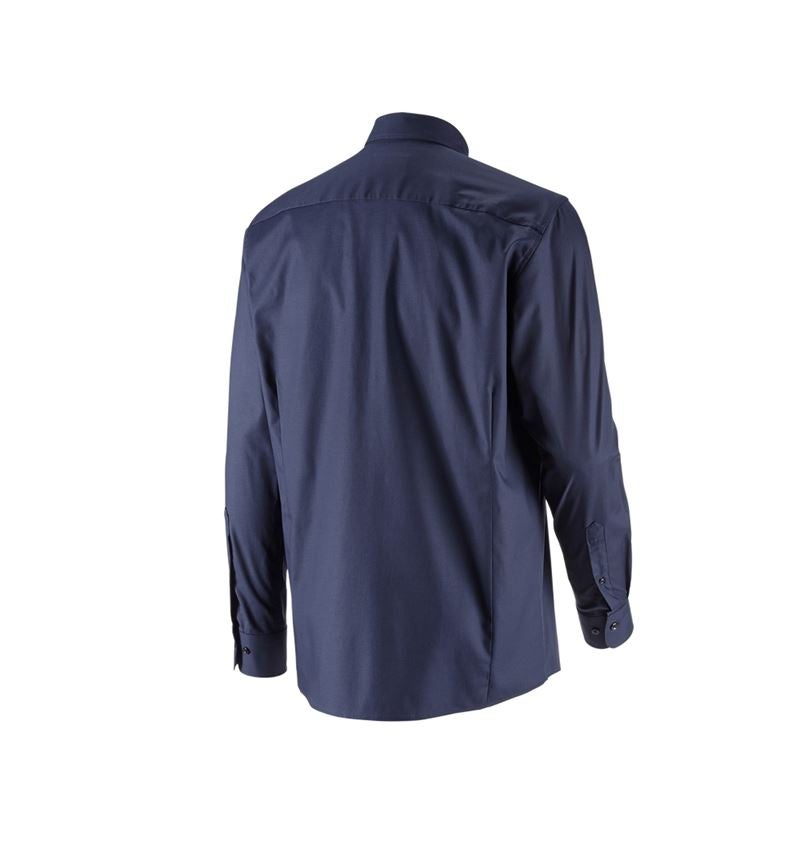T-Shirts, Pullover & Skjorter: e.s. Business skjorte cotton stretch, comfort fit + mørkeblå 5