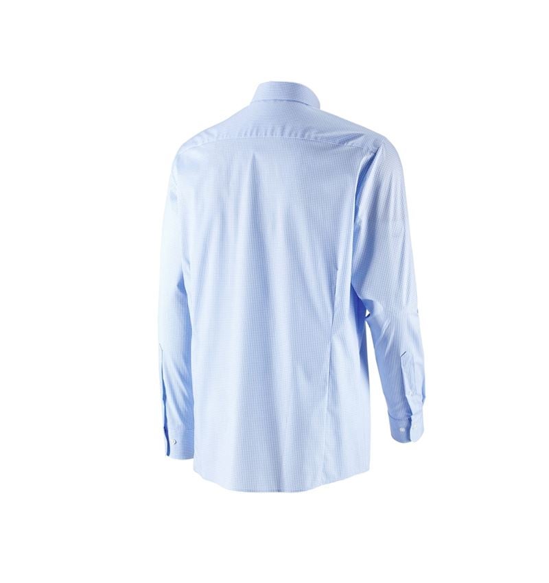 T-Shirts, Pullover & Skjorter: e.s. Business skjorte cotton stretch, comfort fit + frostblå ternet 5