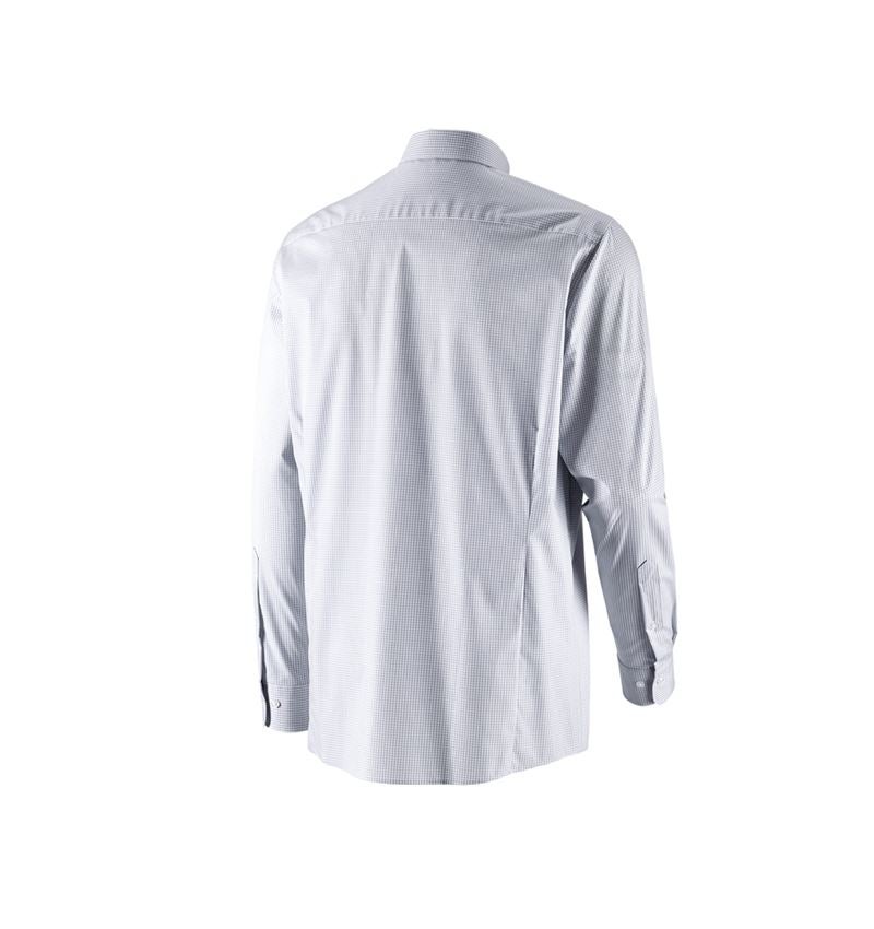 Emner: e.s. Business skjorte cotton stretch, comfort fit + tågegrå  ternet 5