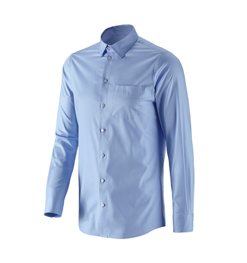 T-Shirts, Pullover & Skjorter: e.s. Business skjorte cotton stretch, slim fit + frostblå 4