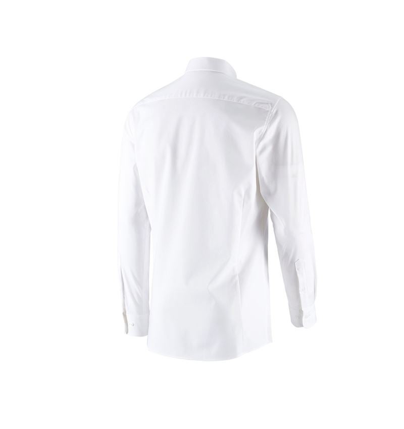 T-Shirts, Pullover & Skjorter: e.s. Business skjorte cotton stretch, slim fit + hvid 5