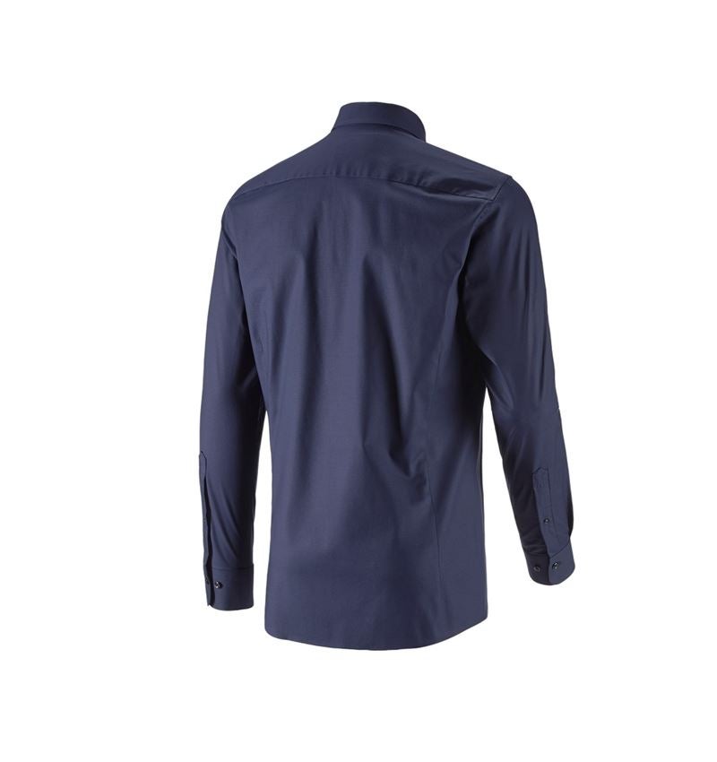 T-Shirts, Pullover & Skjorter: e.s. Business skjorte cotton stretch, slim fit + mørkeblå 5