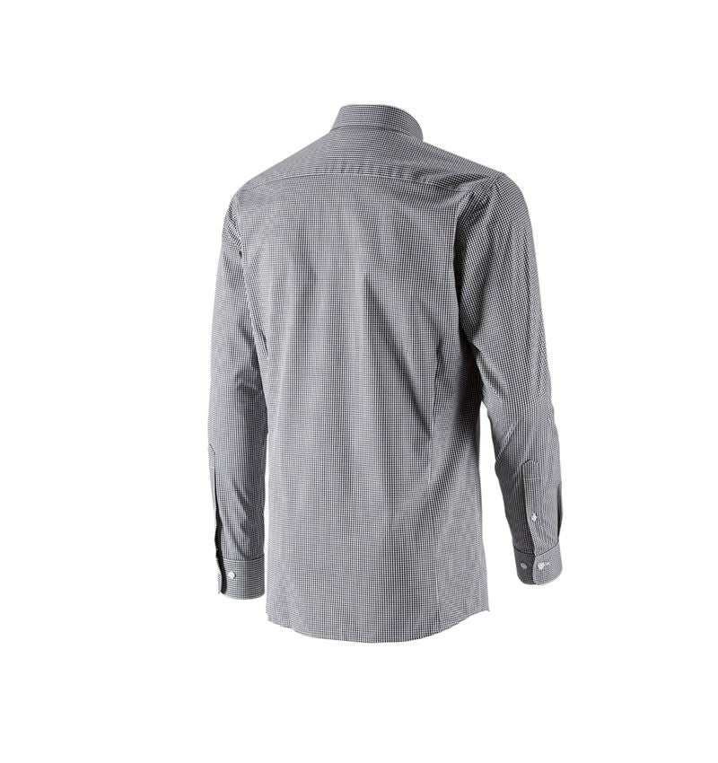 Topics: e.s. Business shirt cotton stretch, slim fit + black checked 6