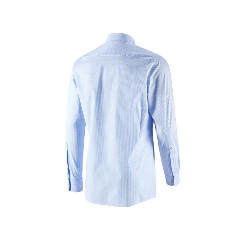 T-Shirts, Pullover & Skjorter: e.s. Business skjorte cotton stretch, slim fit + frostblå ternet 5