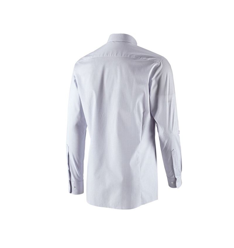 Emner: e.s. Business skjorte cotton stretch, slim fit + tågegrå  ternet 3