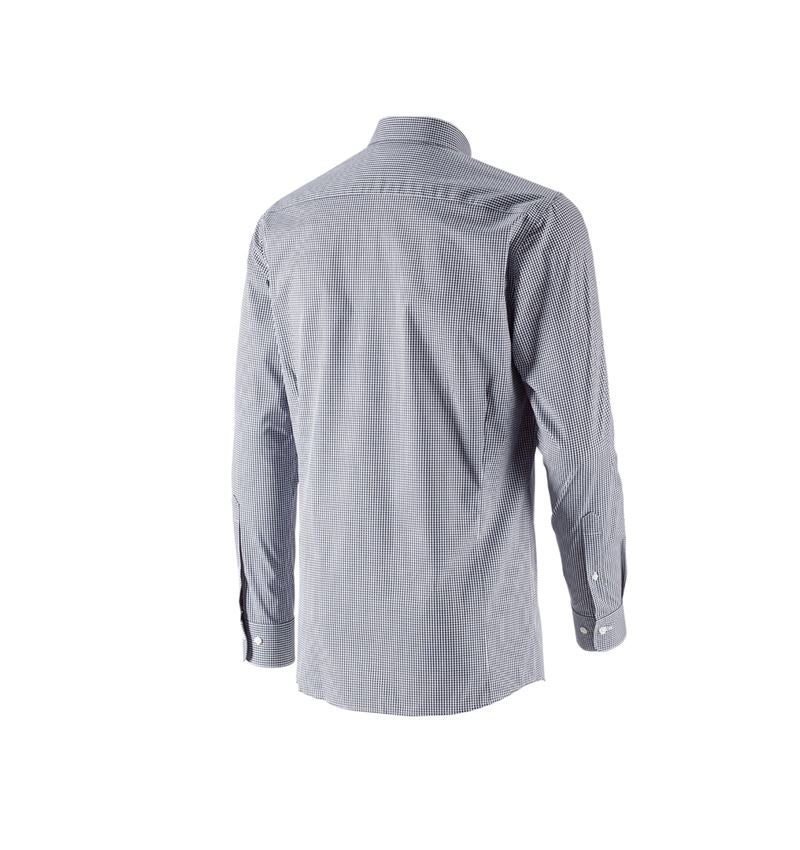T-Shirts, Pullover & Skjorter: e.s. Business skjorte cotton stretch, slim fit + mørkeblå ternet 3