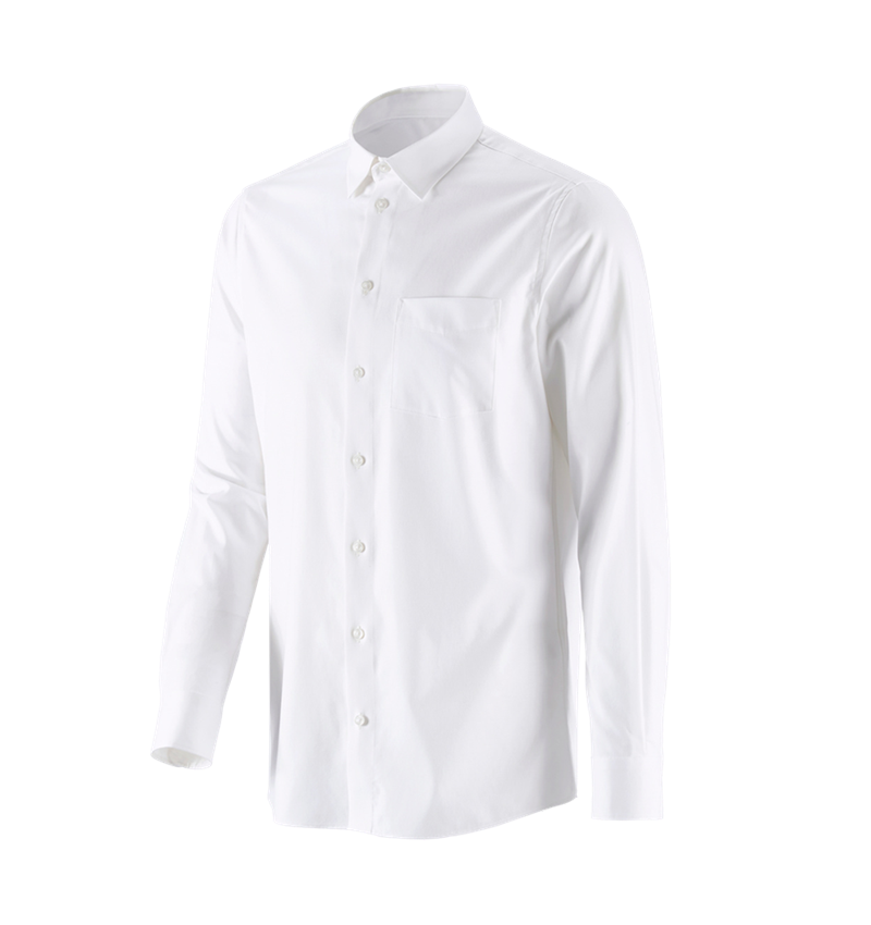 T-Shirts, Pullover & Skjorter: e.s. Business skjorte cotton stretch, regular fit + hvid 4