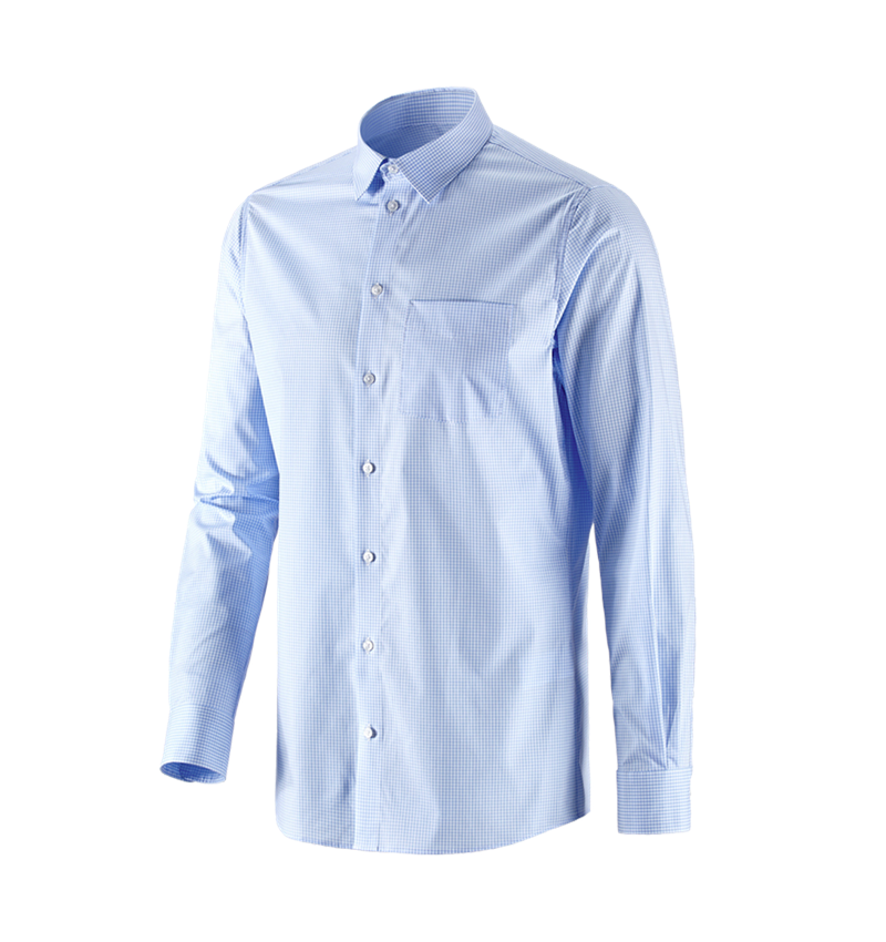 T-Shirts, Pullover & Skjorter: e.s. Business skjorte cotton stretch, regular fit + frostblå ternet 3