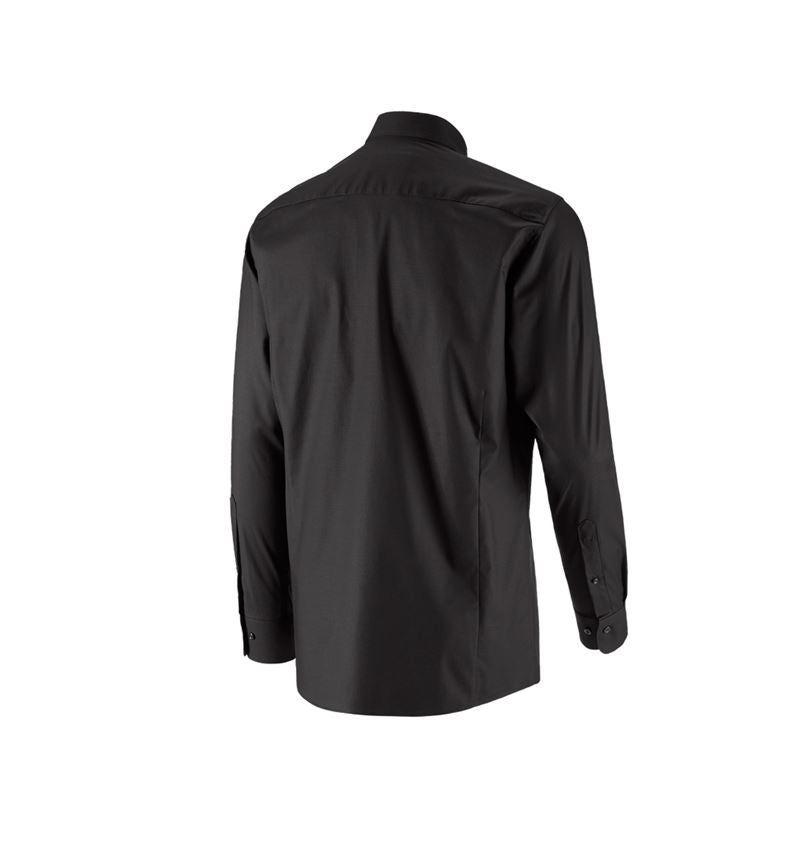 T-Shirts, Pullover & Skjorter: e.s. Business skjorte cotton stretch, regular fit + sort 5