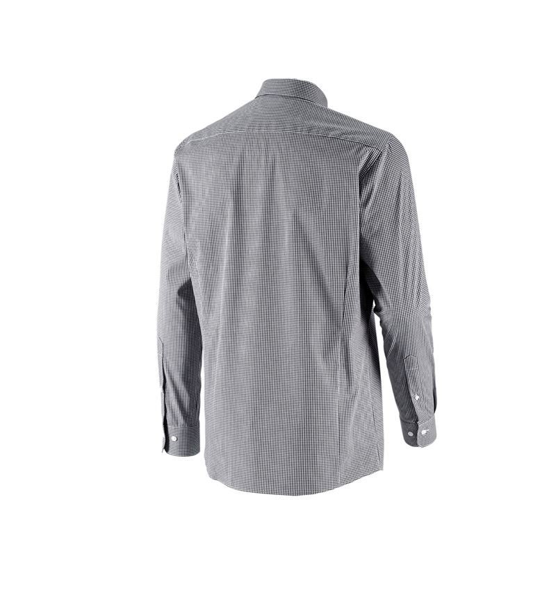 T-Shirts, Pullover & Skjorter: e.s. Business skjorte cotton stretch, regular fit + sort ternet 5
