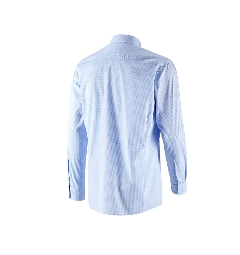 Topics: e.s. Business shirt cotton stretch, regular fit + frostblue checked 4