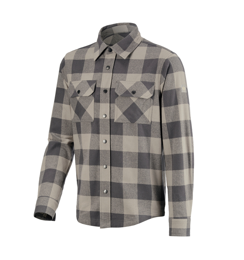 T-Shirts, Pullover & Skjorter: Karo skjorte e.s.iconic + delfingrå/karbongrå 3