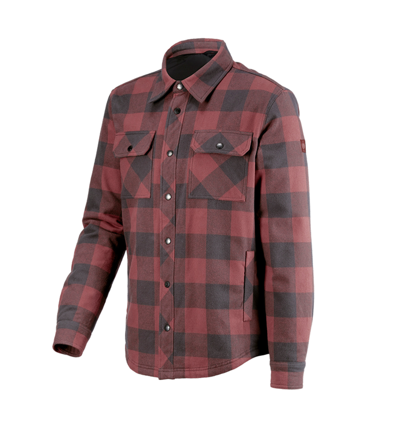 T-Shirts, Pullover & Skjorter: All-season karo skjorte e.s.iconic + oxidrød/karbongrå 6