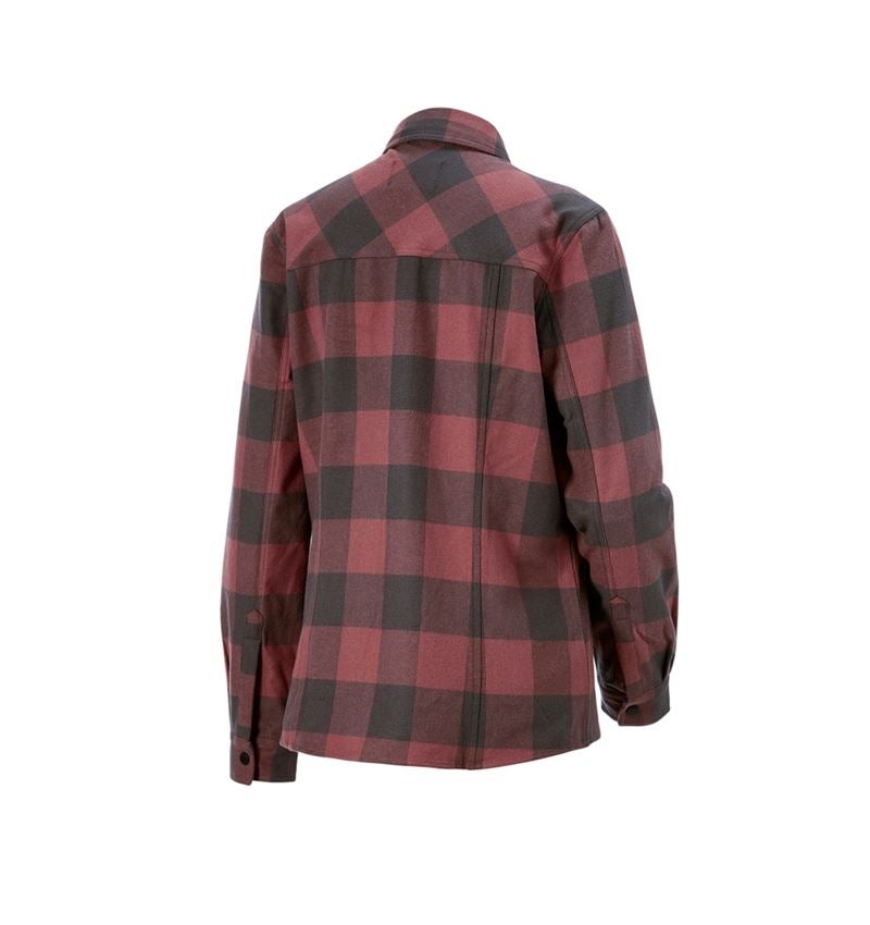 Clothing: Check shirt e.s.iconic, ladies' + oxidred/carbongrey 8