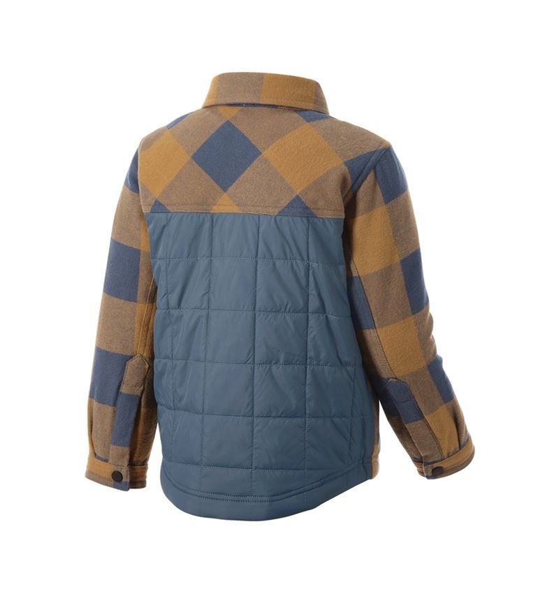 Clothing: Allseason check shirt e.s.iconic, children's + almondbrown/oxidblue 5