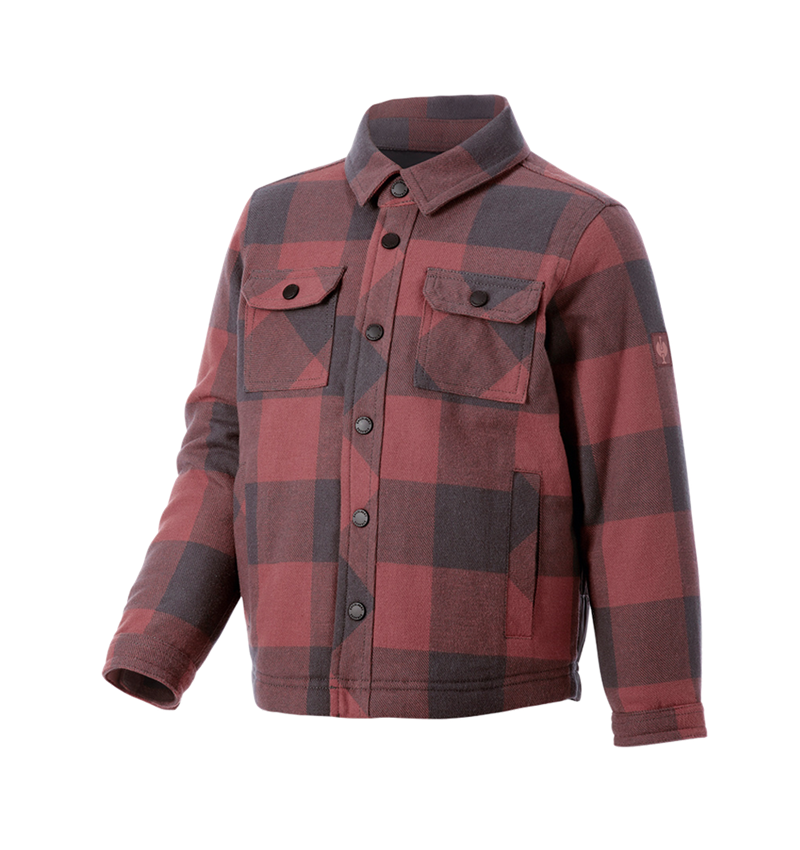 Clothing: Allseason check shirt e.s.iconic, children's + oxidred/carbongrey 6