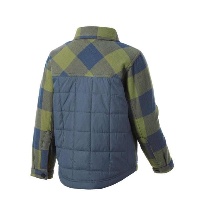 Clothing: Allseason check shirt e.s.iconic, children's + mountaingreen/oxidblue 8