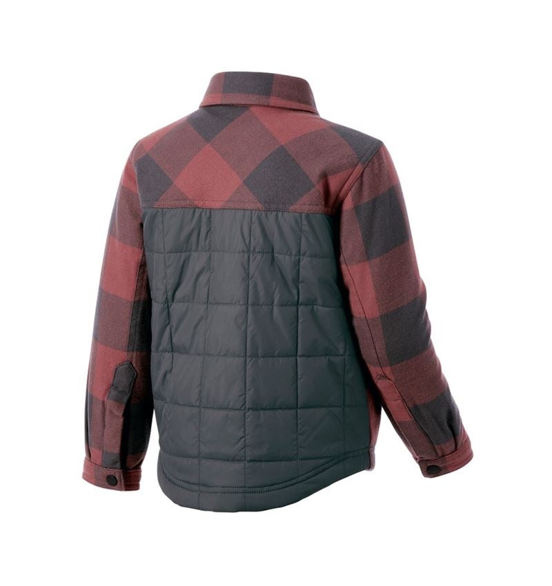 Clothing: Allseason check shirt e.s.iconic, children's + oxidred/carbongrey 7