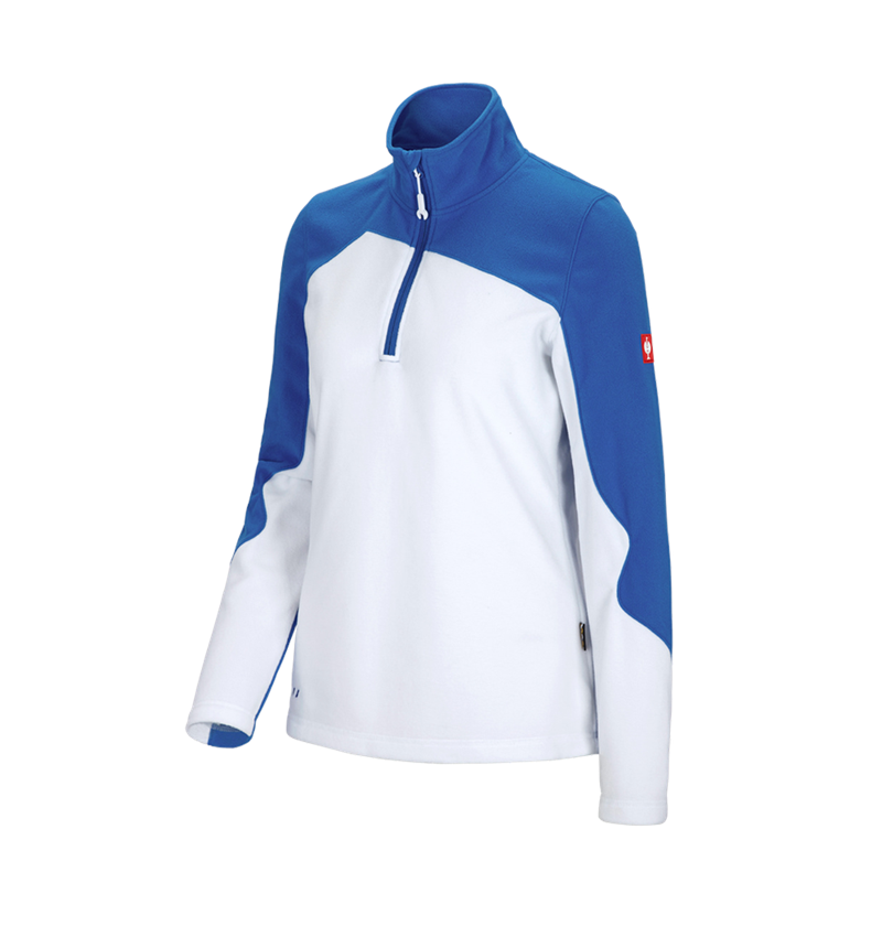 Cold: Fleece troyer e.s.motion 2020, ladies' + white/gentianblue 2