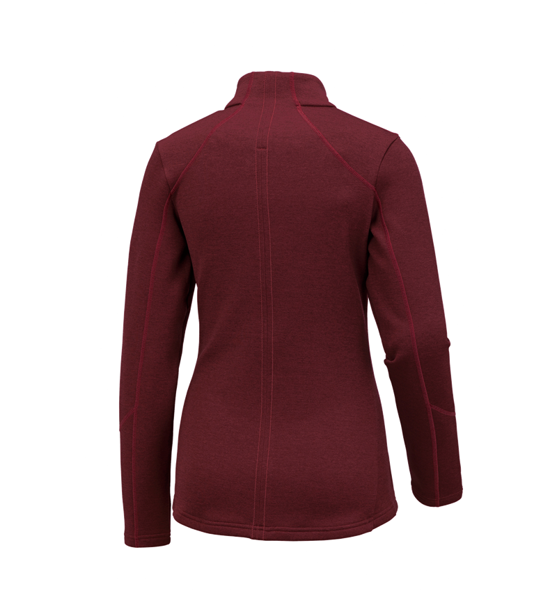 T-Shirts, Pullover & Skjorter: e.s. funktions-sweatjakke melange, damer + rubin melange 1