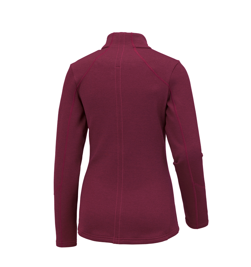 Work Jackets: e.s. Functional sweat jacket melange, ladies' + berry melange 2