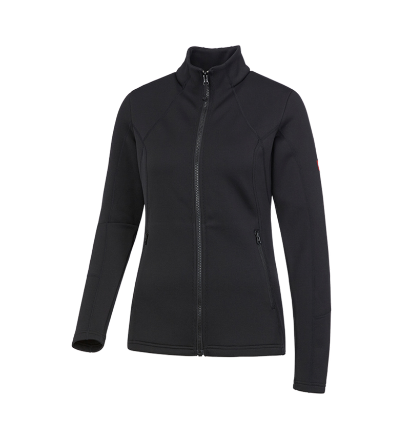 Shirts, Pullover & more: e.s. Functional sweat jacket melange, ladies' + black
