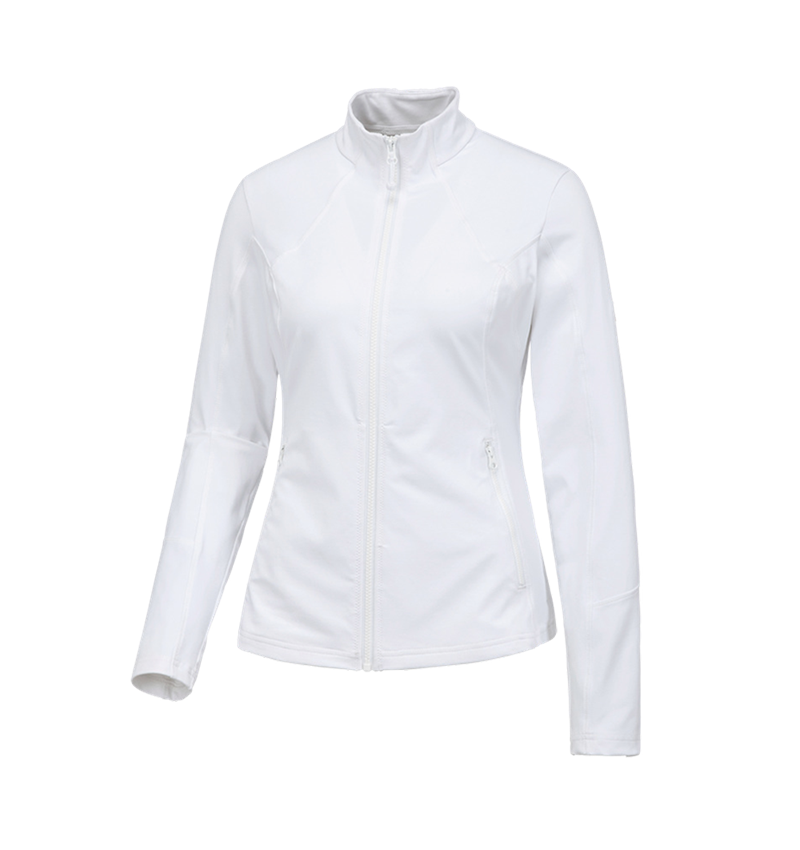 T-Shirts, Pullover & Skjorter: e.s. funktions-sweatjakke solid, damer + hvid 1