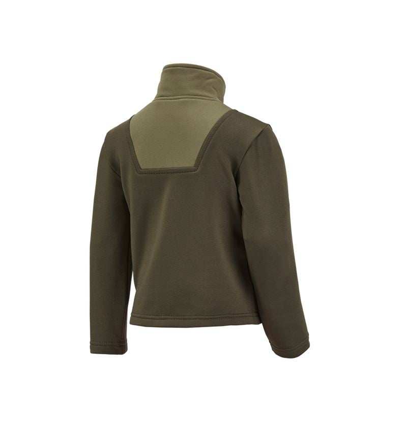 Shirts, Pullover & more: Funct.Troyer thermo stretch e.s.concrete child. + mudgreen/stipagreen 3
