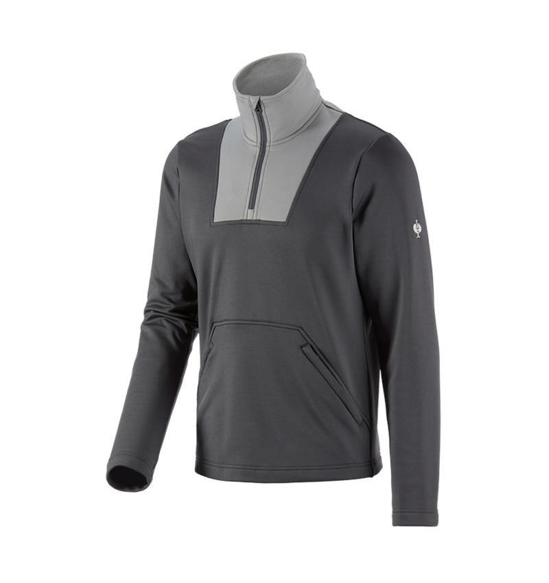 T-Shirts, Pullover & Skjorter: Pullover høj krave thermo stretch e.s.concrete + antracit/perlegrå 2