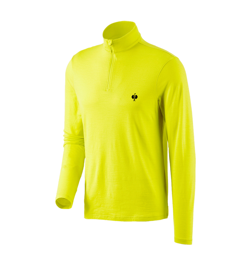 T-Shirts, Pullover & Skjorter: Trøje Merino e.s.trail + syregul/sort 2