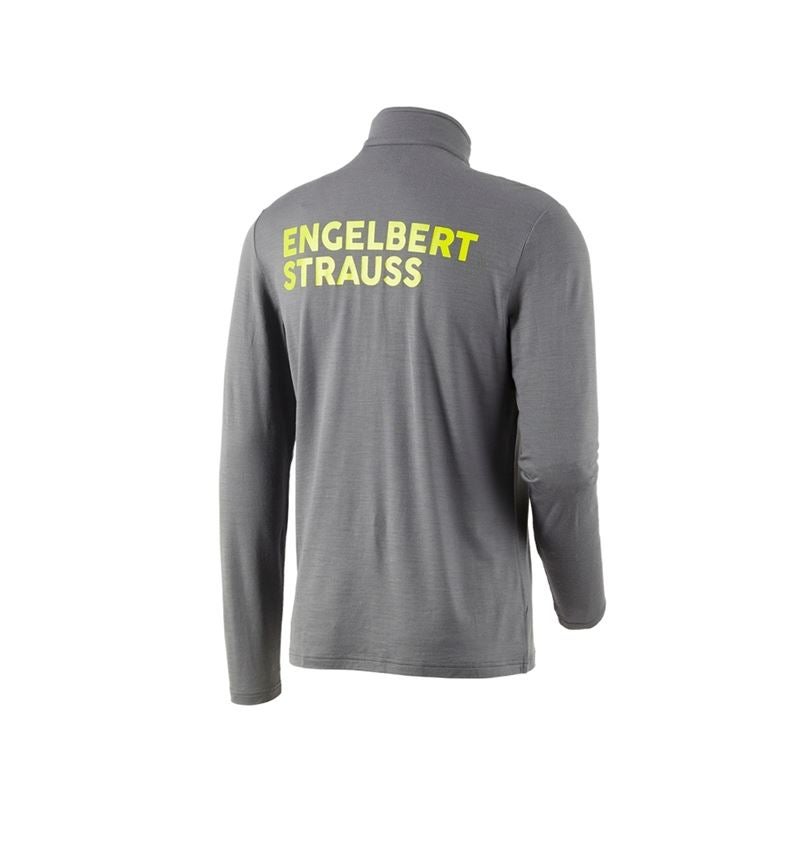 T-Shirts, Pullover & Skjorter: Trøje Merino e.s.trail + basaltgrå/syregul 4