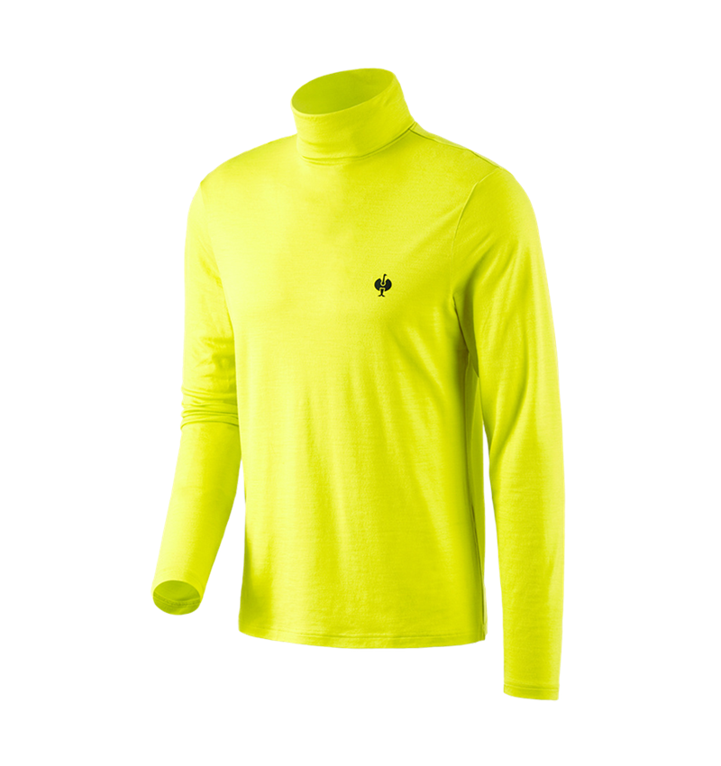 T-Shirts, Pullover & Skjorter: Rullekravetrøje Merino e.s.trail + syregul/sort 3