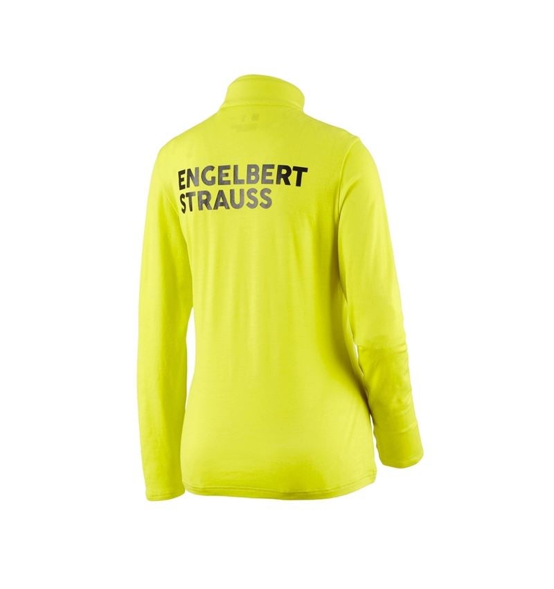 T-Shirts, Pullover & Skjorter: Trøje Merino e.s.trail, damer + syregul/sort 3