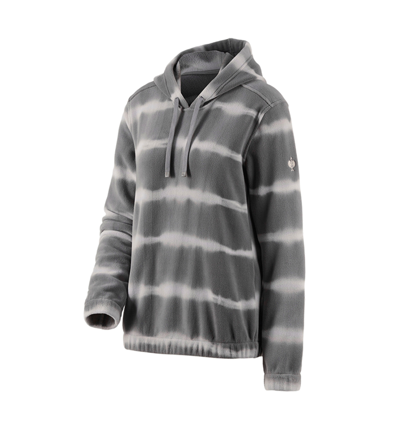 T-Shirts, Pullover & Skjorter: Fleece Hoody tie-dye e.s.motion ten, damer + granit/opalgrå 3