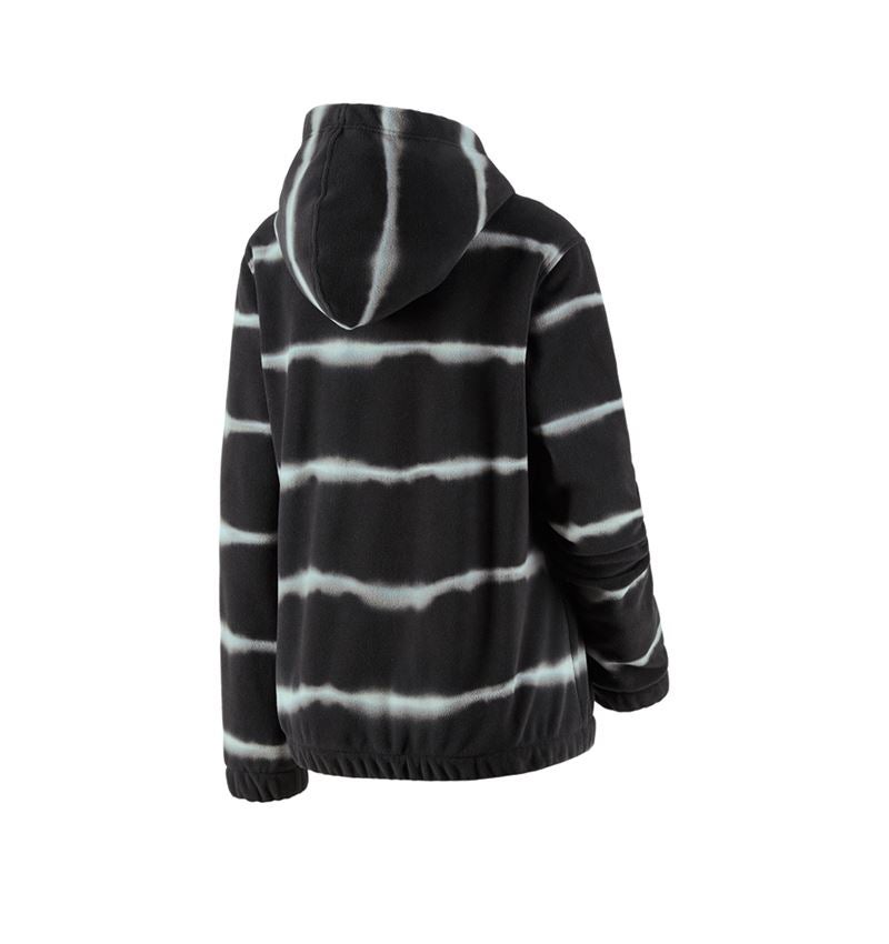 T-Shirts, Pullover & Skjorter: Fleece Hoody tie-dye e.s.motion ten, damer + oxidsort/magnetgrå 1