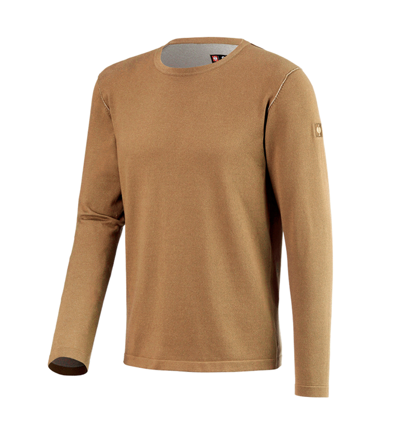 T-Shirts, Pullover & Skjorter: Strikpullover e.s.iconic + mandelbrun 8