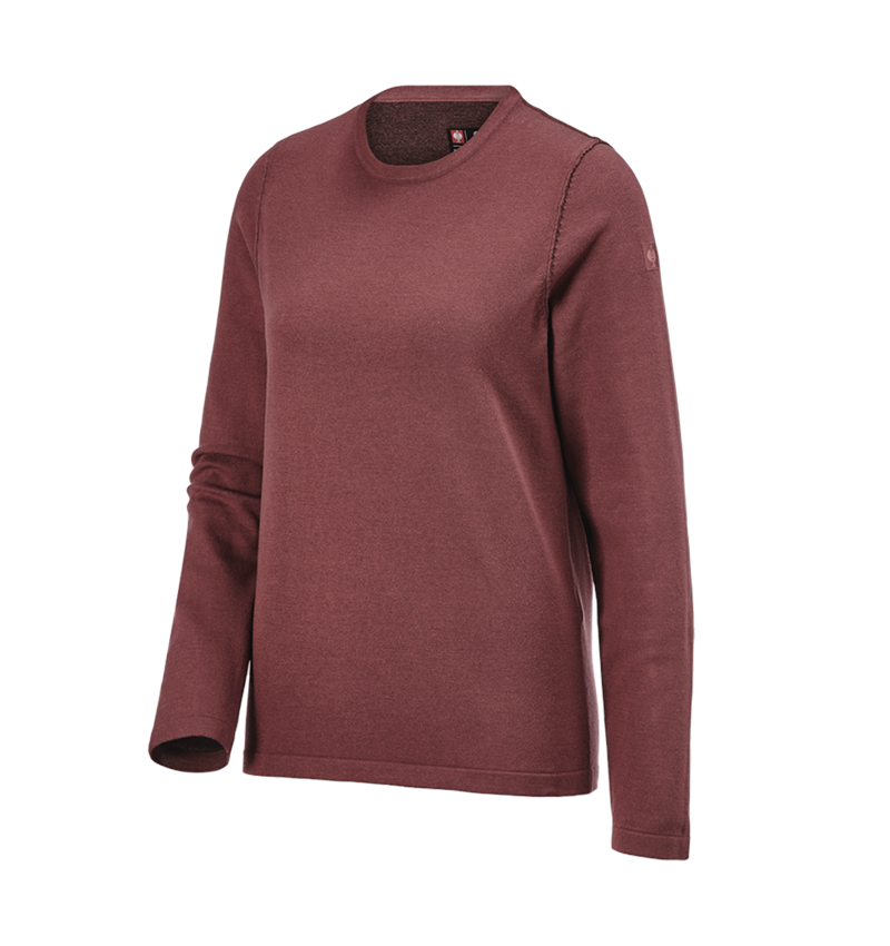 Clothing: Knitted pullover e.s.iconic, ladies' + oxidred 7