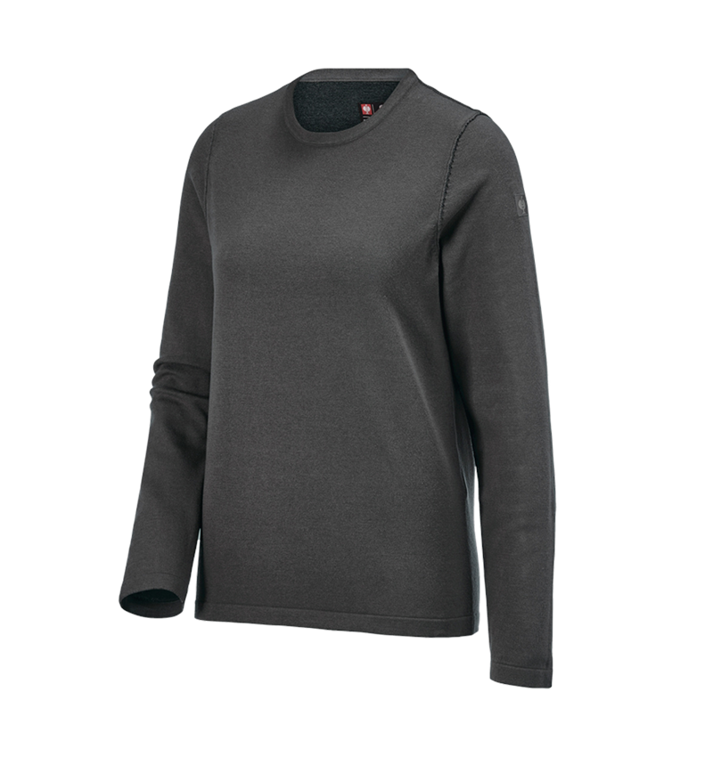 Clothing: Knitted pullover e.s.iconic, ladies' + carbongrey 8