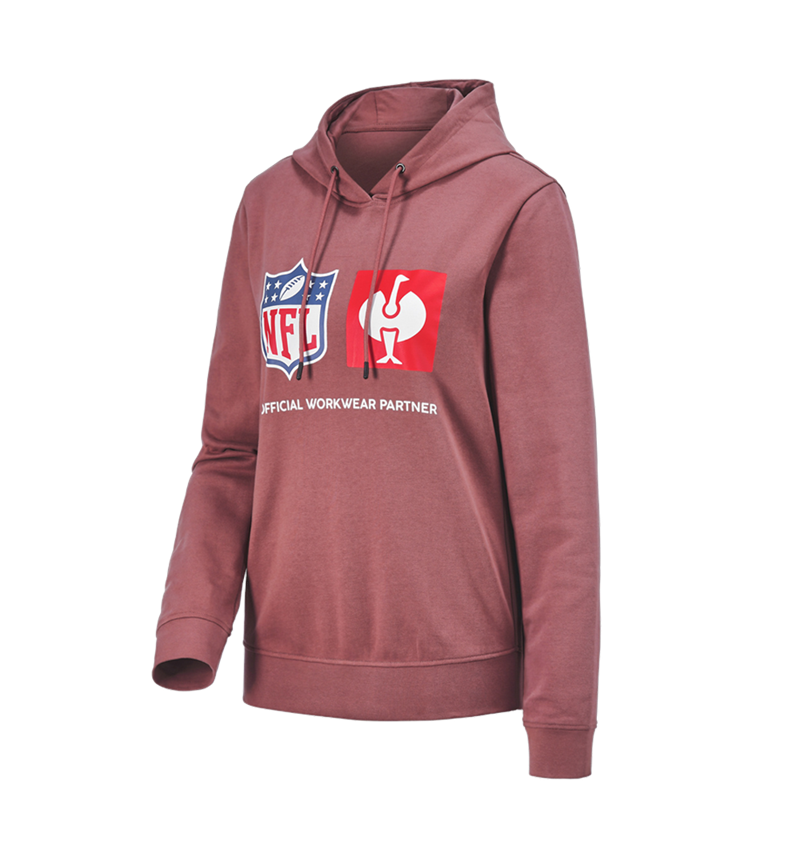 Samarbejde: NFL Hoodie cotton, ladies + oxidrød 7