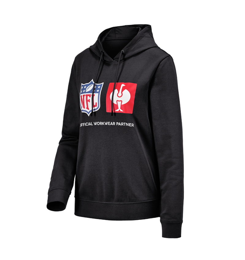 Samarbejde: NFL Hoodie cotton, ladies + sort 2