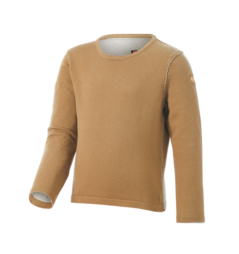 Clothing: Knitted pullover e.s.iconic, children's + almondbrown 6