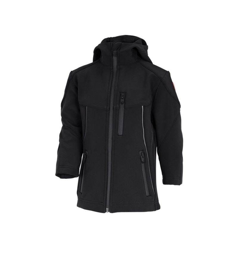 Jackets: Softshell jacket e.s.vision, children’s + black