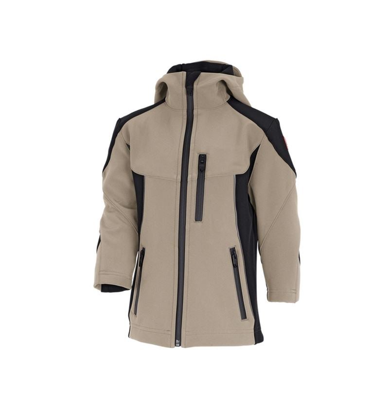 Jackets: Softshell jacket e.s.vision, children’s + clay/black 2